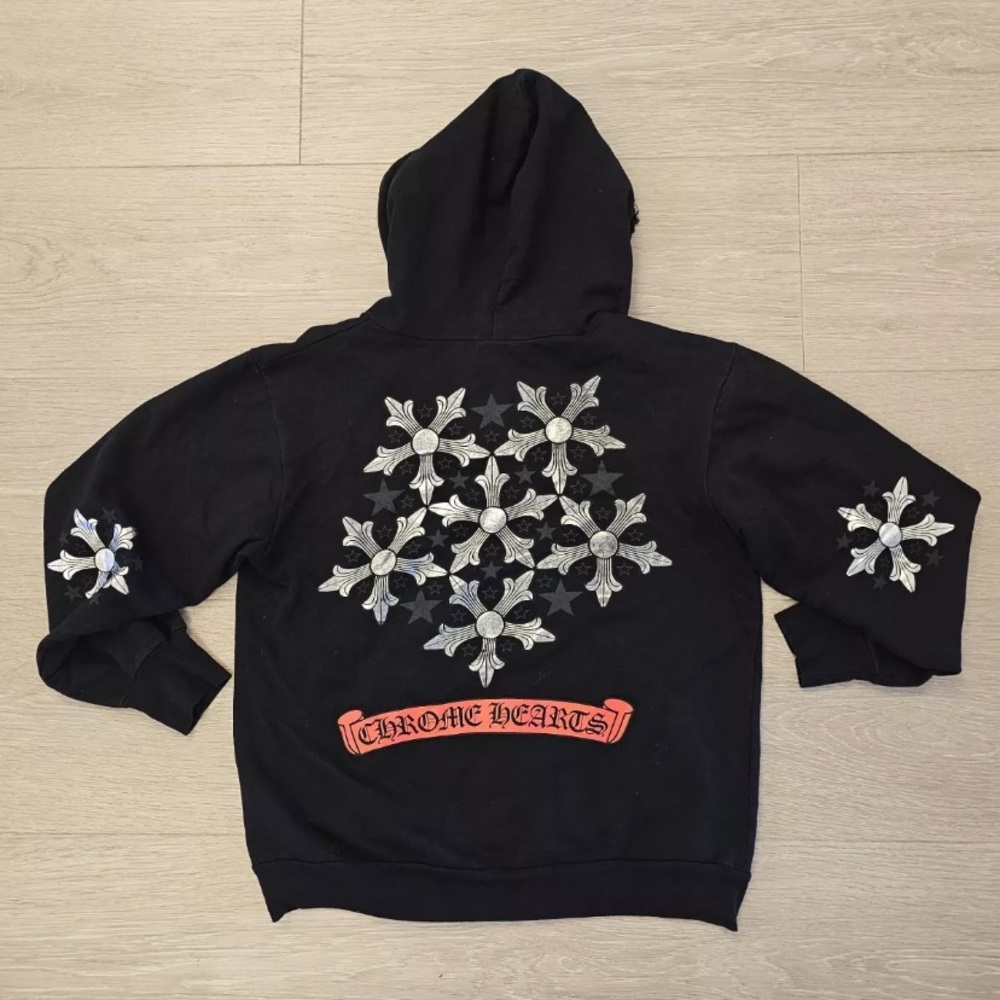 Chrome Hearts Metallic Zip Up Hoodie Rare Size L